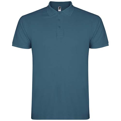 Polo pour homme coton 200gr personnalisé Star ROLY Bleu tempête